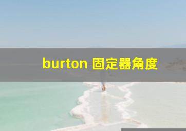 burton 固定器角度